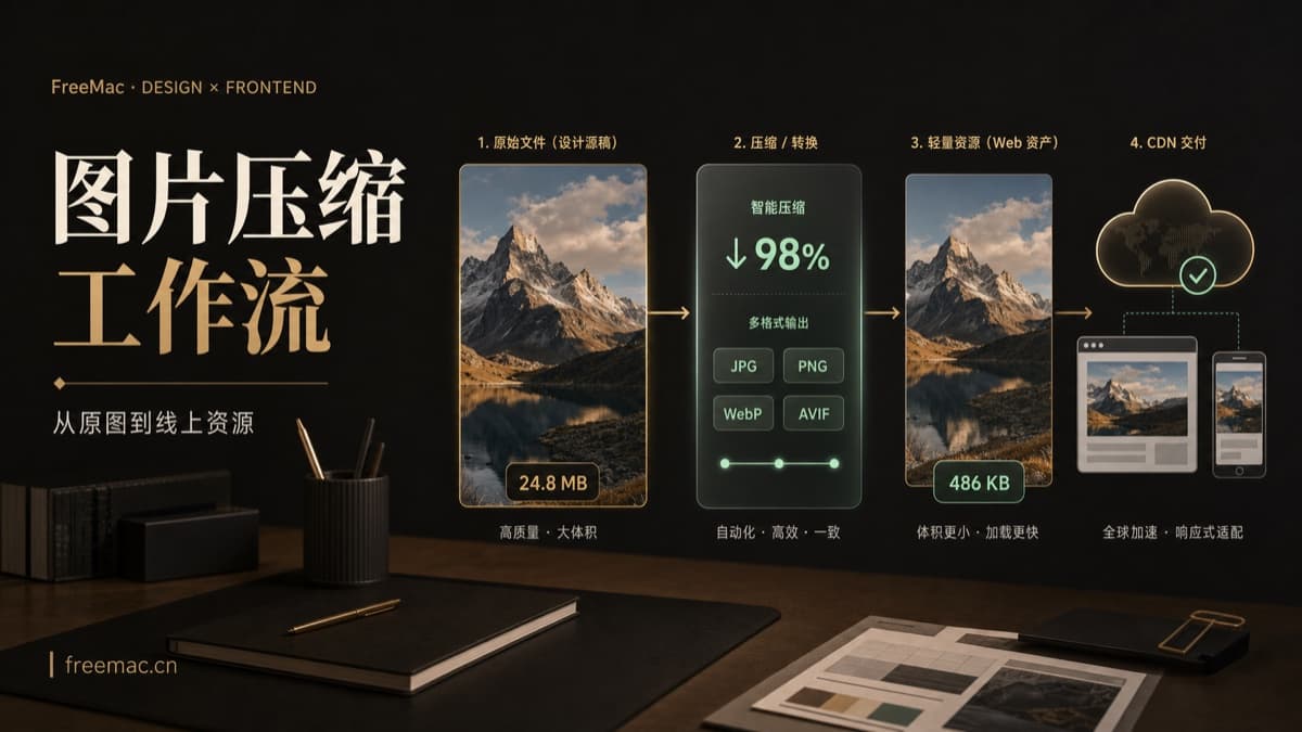 设计师和前端都该有的图片压缩流程:从原图到线上资源
