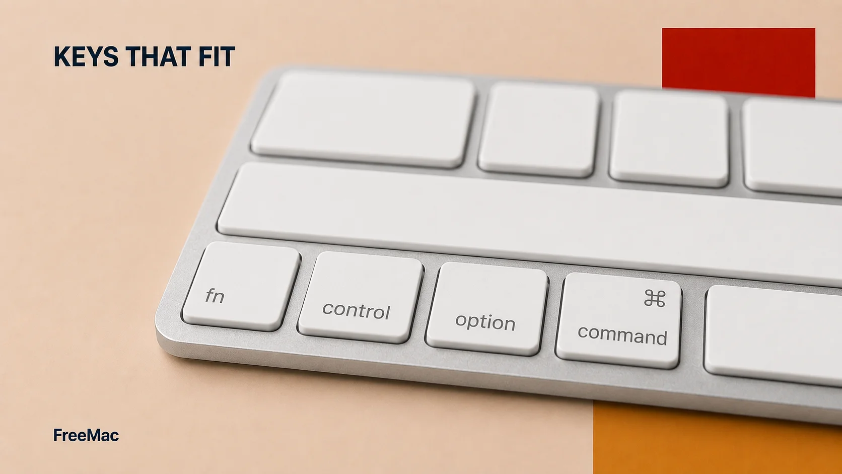 Mac 键盘 Command 与 Option 修饰键的局部概念插画